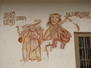 Biserica cu ”Moartea râzand” din România, unică în lume